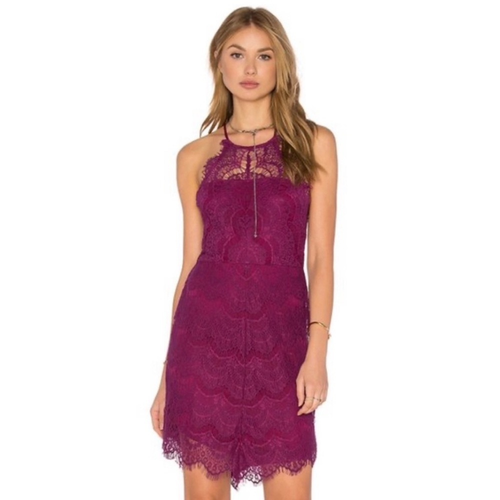 Free People Intimately Purple Lace Dress